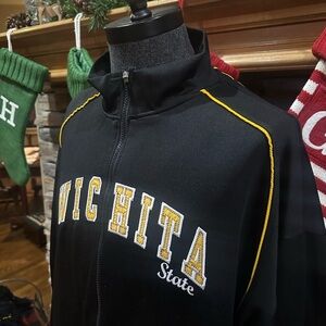 THE ROCK 🏀 Men’s Black ‘WICHITA STATE SHOCKERS’ Full Zip Jacket - Size XXL